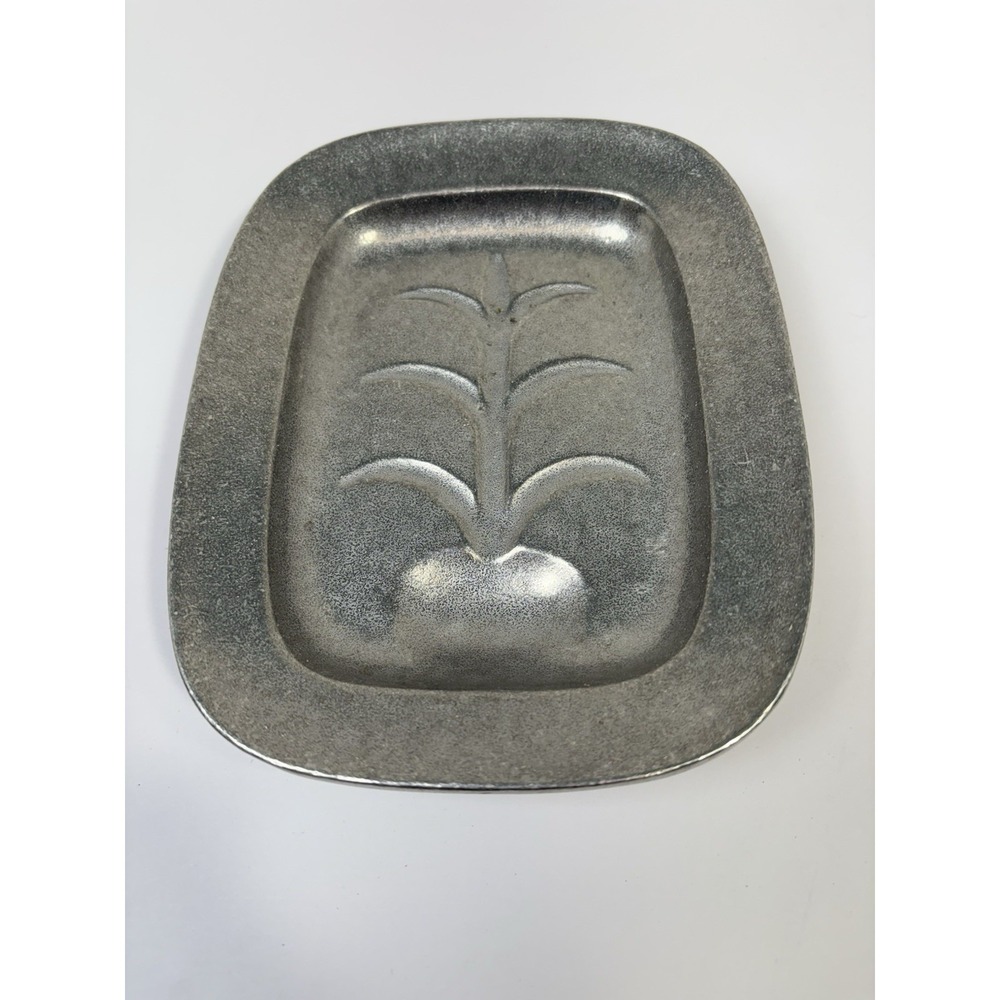 RWP Wilton Armetale Aluminum Tray Plate Tree Design Square 7" Metal Serveware US